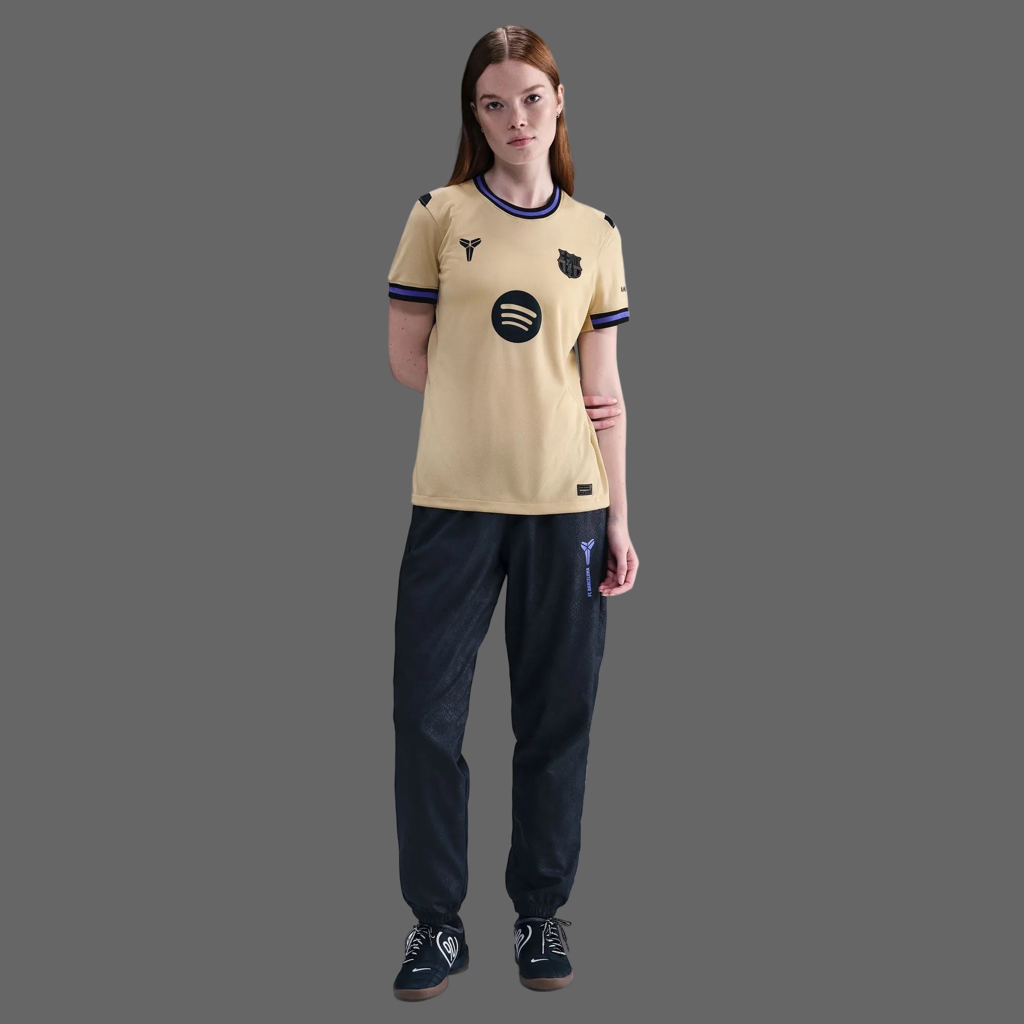 Kobe Bryant FC Barcelona 2025/26 Stadium Away Curved Fit - Womens Sleeve Sponsor