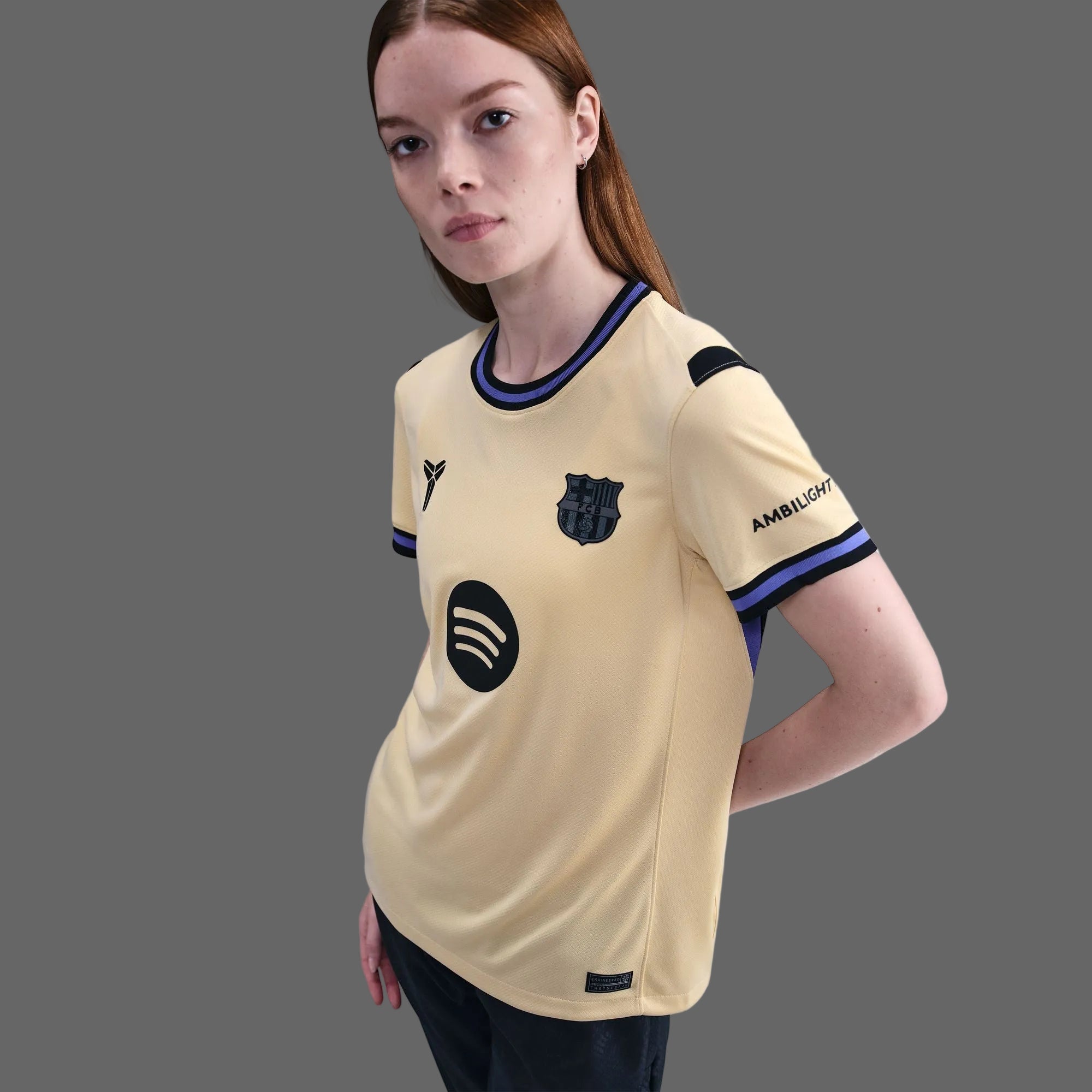 Kobe Bryant FC Barcelona 2025/26 Stadium Away Curved Fit - Womens Sleeve Sponsor