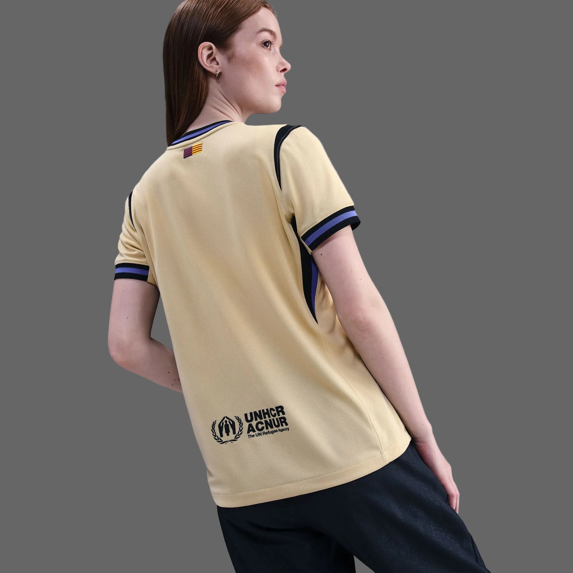 Kobe Bryant FC Barcelona 2025/26 Stadium Away Curved Fit - Womens Sleeve Sponsor