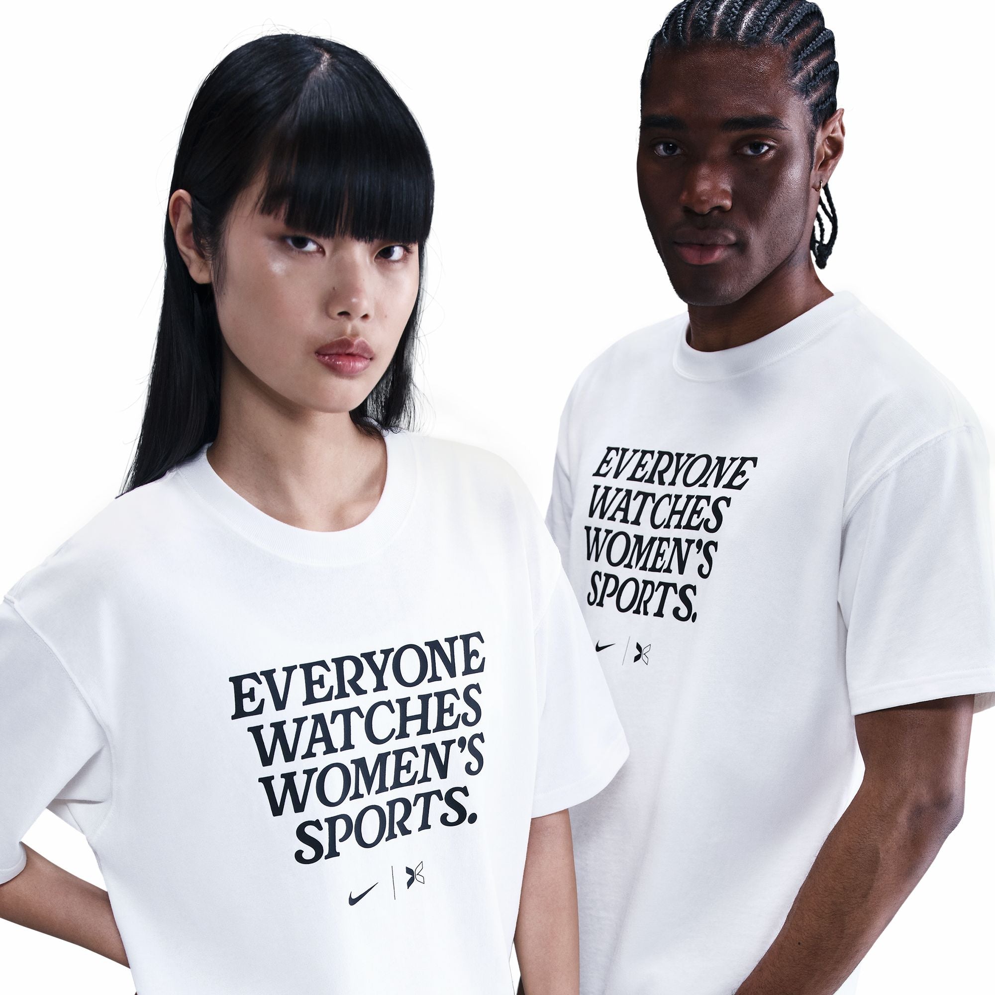 Everyone Watches Women's Sports™ Nike by TOGETHXR Straight Fit T-Shirt (White)