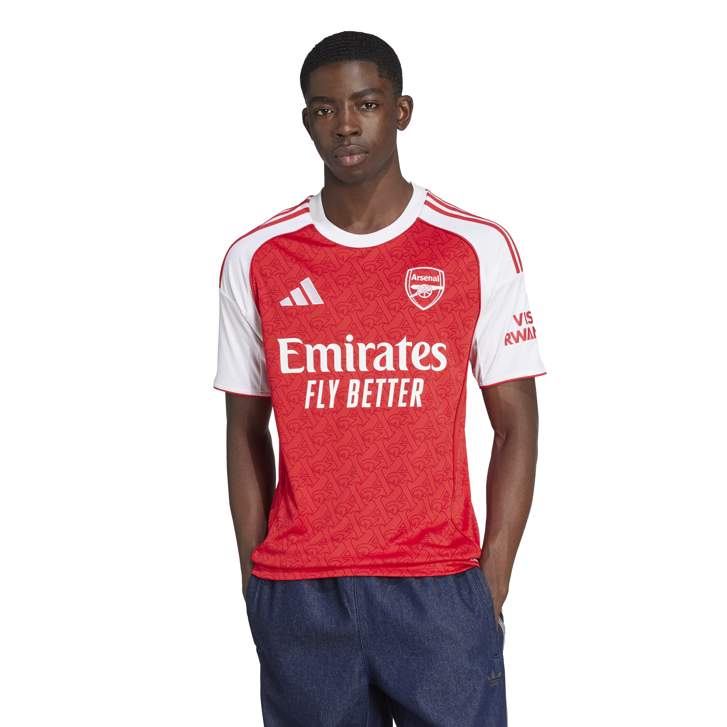 Arsenal 2025/26 Home Straight Fit Stadium Jersey KELLY 18
