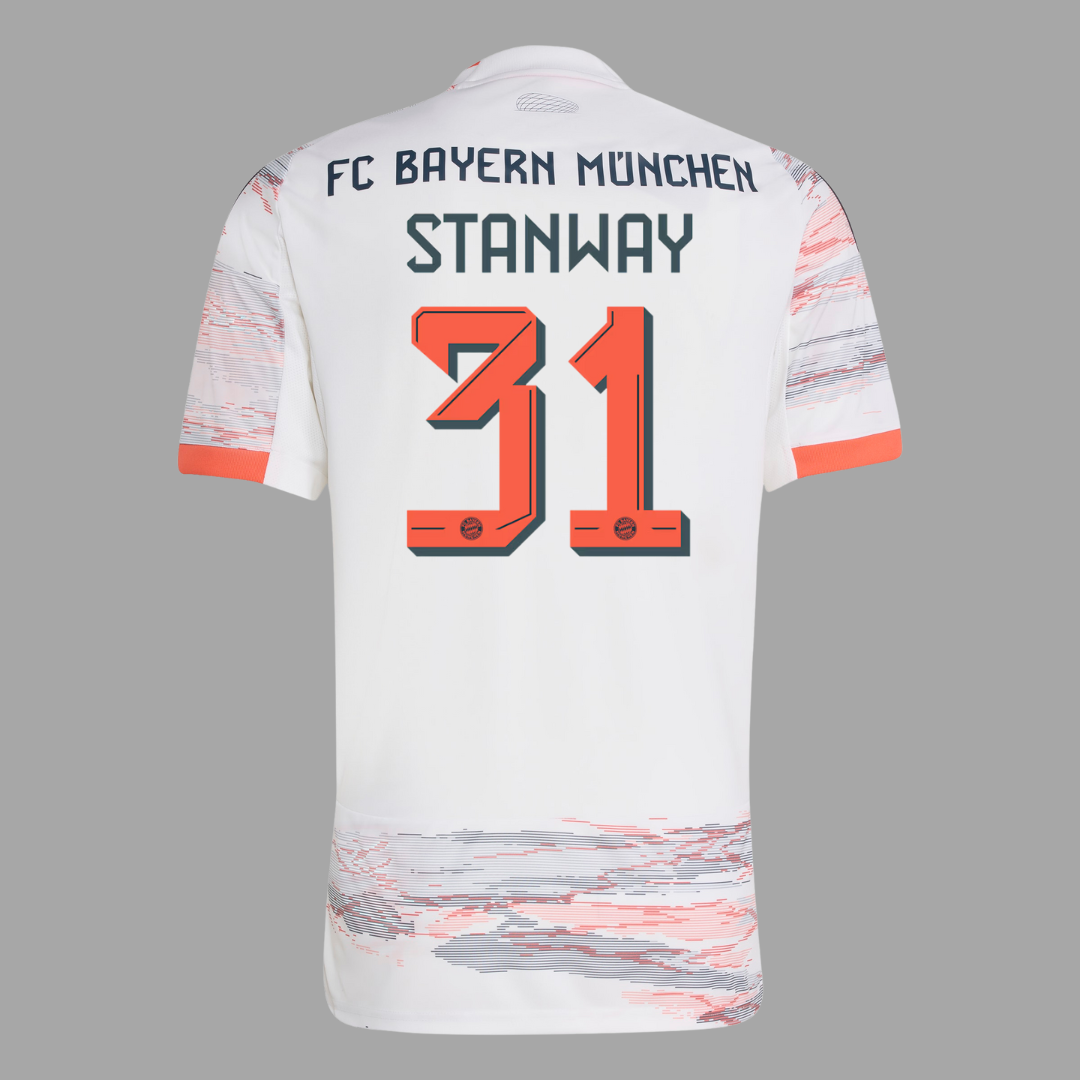 FC Bayern 25/26 Straight Fit Away Stadium Jersey STANWAY 31
